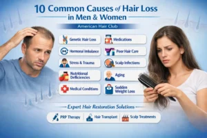 0 common causes of hair loss in men and women explained by American Hair Club specialists